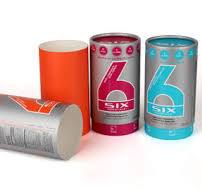 Rolled Edge Paper Tube Packaging Cardboard Paper Canister ...