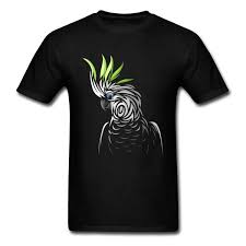 Art Design Tribal Parrot T Shirt Men Hip Hop Tees Black T Shirt Summer Fashion Clothing Hipster Tops Bird Print Tshirt One Day T Shirts Coolest T