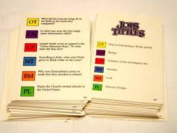 25 questions / book of mormon temples prophets joseph smith random. 100 Mormon Trivia Game Cards Vintage Trivial Pursuit Jots And Etsy