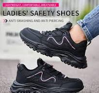 Women's Work Safety Shoes with Steel Toe Kevlar Anti-Smash Anti-Penetration Soft Air Cushion Sole Lightweight Breathable Upper Ideal for Professionals ...