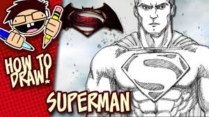 How To Draw Superman Batman V Superman Dawn Of Justice Step By Step Tutorial Superman Drawing Batman Drawing Batman