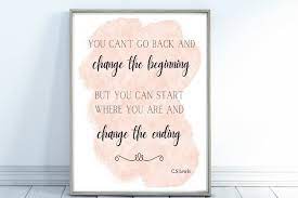C S Lewis Quote Watercolor Quote Wall Art Positive Quotes 1155796 Illustrations Design Bundles