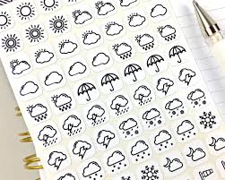 Black And White Bullet Journal Stickers Weather Stickers Planner Stickers Bullet Journal Stickers Etsy Bullet Journal Stickers Vinyl Sticker Paper Journal Stickers