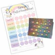 Magical Unicorn Reward Chart With Sparkly Stickers