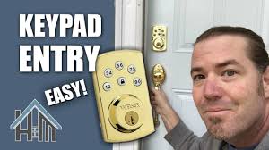 We install this keyless lock on a fresh door and set. How To Change Keyless Entry Deadbolt Key Pad Code On Entry Door Easy Youtube