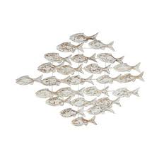 Find decorative fishing net at michaels. 37 X 26 Iron And Textured Albasia Wood Fish Wall Decor White Olivia May Target
