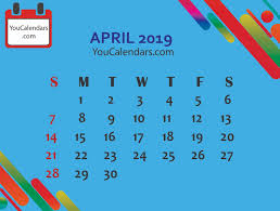 April 2019 Printable Calendar Calendar Calendar Printables Template Printable