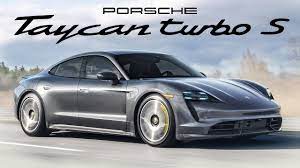 This taycan turbo is further enhanced with the following:jet black metallicleather interior in black/bordeaux redtire sealing compound and electric air compressorsteering wheel heatingseat ventilation (front)power folding exterior mirrorslane. The 2020 Porsche Taycan Turbo S Is A 250 000 Electric Sports Car Youtube