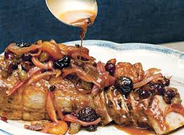Pork Loin With Dried Fruit And Orange Cider Sauce Recipe Pork Emeril Recipes Recipes