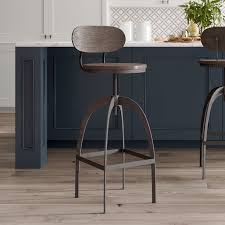 Are there any special values on farmhouse bar stools? Rustic Bar Stool Adjustable Farmhouse Kitchen Counter Top Height Distressed Wood Contemporary Bar Stools Home Garden Worldenergy Ae