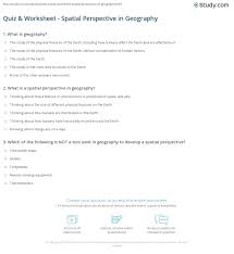 What's the name of hong kong's metro system? Quiz Worksheet Spatial Perspective In Geography Study Com