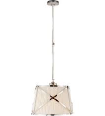 Available in two sizes and three finishes: Visual Comfort Chc1480pn L E F Chapman Grosvenor 2 Light 15 Inch Polished Nickel Hanging Shade Ceiling Light
