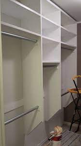 The linen closet we tackled first is right outside our master bathroom in our bedroom and we are in it every day, so i really wanted to see it more functional and give it an update that looked nicer. Walk In Closet Make Over On Budget Closet Remodel Custom Closet Organization Closet Makeover