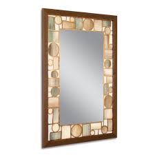 This trio of diamond shaped mirrors were inspired by the argyle patterns and can be hung separately, or in a variety of patterns. Deco Mirror 14 5 In W X 24 5 In H Framed Rectangular Bathroom Vanity Mirror In Earth Tone Copper And Brown 8058 The Home Depot