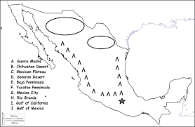 The state of baja california is in northern mexico and shares a border with california. Mexico Physical Map Diagram Quizlet