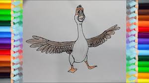 For the body, trace a long oval shape but lay it on its side. How To Draw Peng From Duck Duck Goose