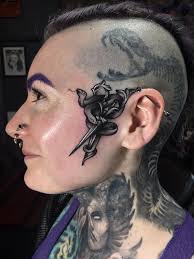 Jade Ellen did her very first face tattoo..🐍💜!! INSTAGRAM:  jadeellentattoos