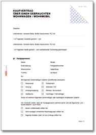 Adac wohnmobil kaufvertrag wer sein. Kaufvertrag Uber Einen Wohnwagen Wohnmobil De Vertrag Download