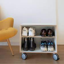 The opposite view is visible in the previous image. Genkan Shoe Cabinet Brickbox