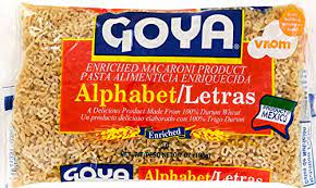 Alphabet pasta shapes are most commonly used in soups. Amazon Com Goya Foods Alphabet Letras Pasta 7 Ounce Pack Of 20 Italian Pasta Grocery Gourmet Food