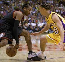 Allen iverson stepping over tyronn lue in the nba finals requires a deep rewind 2001 76ers lakers. This Day In Nba Finals History Allen Iverson Steps Over Tyronn Lue Video Am 570 La Sports