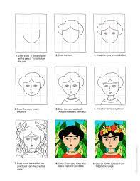 Free Digital Download Portrait Art Activity - Frida Kahlo — Mayel Creates