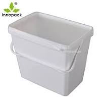 3.7L 1 Gallon Clear square plastic bucket and washing powder container/  Rectangular Pails