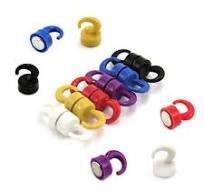 Rainbow Colored Plastic Mini Magnetic Hooks - 15/32 in. x 13 ...