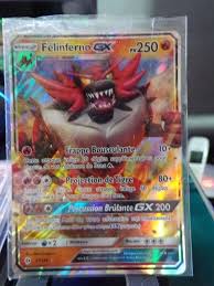 Carte Pokemon Felinferno Gx 27 149 Sl1 Soleil Et Lune Ultra Rare Carte Pokemon Pokemon Cartes A Collectionner