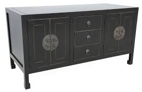 Buffet Bas 4 Portes Hevea 130x55x65cm Maori Buffet Bas Bahut Bas Buffet