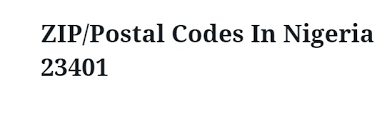 This is the basic reason why the nigerian zip codes consist of six numeric digits. Zip Postal Codes In Nigeria 23401 La Job Portal
