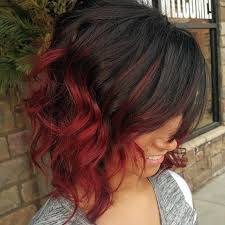 We love the look of brown hair that transitions into a burgundy or maroon shade, both of red ombré hair color idea #2: 10 Hypnotic Short Hairstyles With Dark Ombre For Ladies