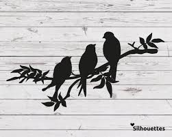 Bird On Branch Silhouette Pin On Construct