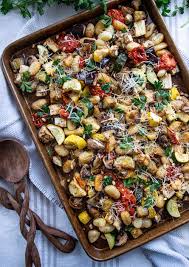Easy Gnocchi With Roasted Vegetables In 2020 Vegetarian Recipes Easy Fodmap Friendly Recipes Vegetarian Main Dishes