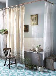 I Could Enclose My Tub Like This Would Look Very Pretty Home Copper Curtain Rod Bathroom Inspiration