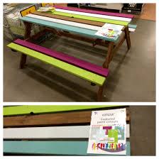 Colourful Garden Bench Painted With The Valspar Garden