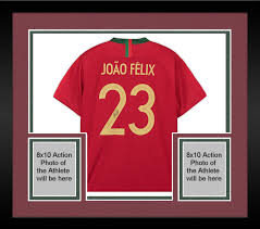 Portugal home jersey mens 2020. Framed Joao Felix Portugal National Team Autographed 2019 2020 Home Jersey