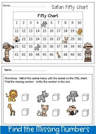 Fifty Chart Find The Missing Numbers No Prep Ready 2 Go