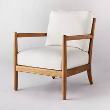 Ladder Back Wood Arm Accent Chair Cream Threshold Designed With Studio Mcgee In 2020 Accent Chairs Wood Arm Chair Upholstered Arm Chair