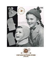 New free patterns are available exclusively in pdf format to the woolly hat society members and patreon supporters for a month, after which they go live join the club to be the first to receive the new patterns, as well as the latest news and exclusive member discounts. Childrens Girls Boys Chunky Easy To Knit Balaclava Bobble Hat Pdf Knitting Pattern Ages 2 To 14 Years Instant Pdf Download 446