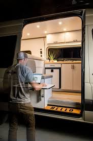 The Jump Seat Has Two Lagun Table Brackets Mounted On Either Side The Table Can Be Used As An Eat Van Life Sprinter Van Conversion Camper Van Conversion Diy