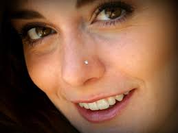 Diamond Nose Stud, 14K, LARGER Genuine Diamond Nose Stud, .10 Carat, 3.0mm,  14K Yellow Gold, Nose Piercing, Body Jewelry