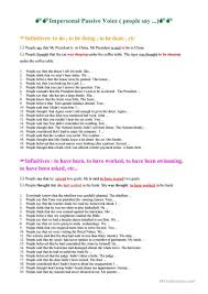 Impersonal Passive Voice Worksheet Free Esl Printable Worksheets Made By Teachers The Voice Active And Passive Voice Learn English