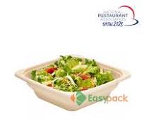 24 oz Square Sugarcane Bagasse Food Container With Clear Lid ...