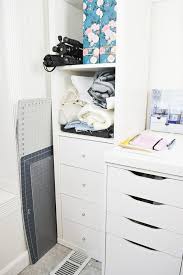 It won't make ironing more fun but an ironing board at the right height can make it more comfortable. Ikea Sewing Room Heather Handmade