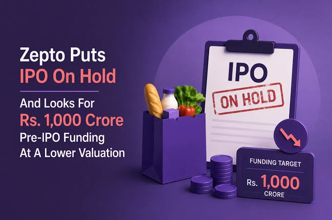 Zepto Puts IPO On Hold And Looks For Rs. 1,000 Crore Pre-IPO Funding At A  Lower Valuation