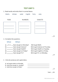 The content is designed based on global curriculum and provides the required fundamental skills applied in every board for your child. English Test Grade 2 Family And Friends Unit 5 English Esl Worksheets For Distance Learning And Physical Classrooms