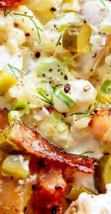 Potato Salad With Bacon Eggs Dill Pickles Bacon Potato Salad Potatoe Salad Recipe Recipes