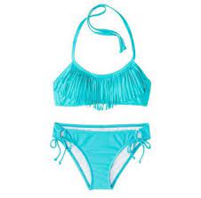 Cute Turquoise Fringe Bikini From Target 2 Piece Swimsuits Swimsuits Two Piece Swimsuits