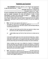 A rental agreement provides for a tenancy of a short period (often 30 days) that is automatically. Free 9 Sample Residential Lease Agreement Forms In Pdf Ms Word